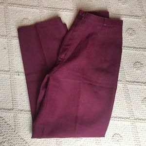 Vintage Maroon Straight Leg Slacks
